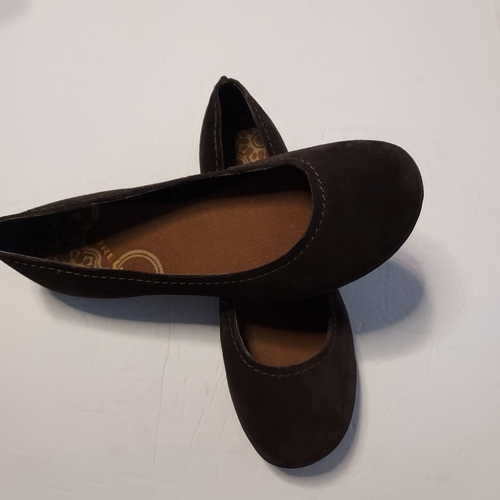 MERRILL dark brown avesso suede flats - Picture 3 of 6